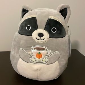 SQUISHMALLOWS Rocky Racoon w/pumpkin spice latte 🎃
